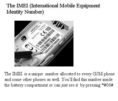 Lost Cell Phone Tracking by IMEI number on mobile