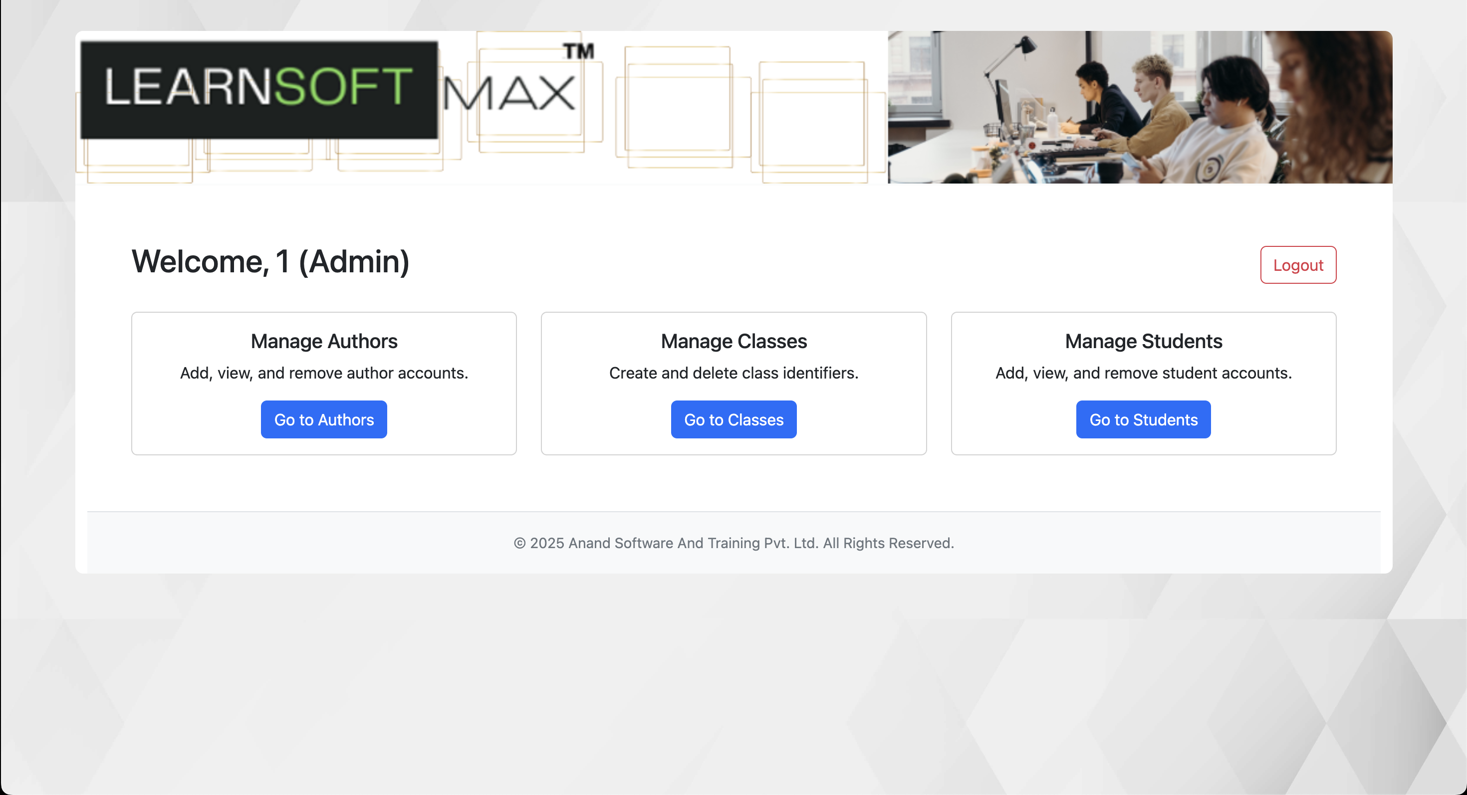 The Admin Dashboard