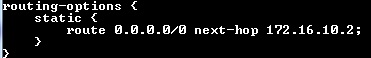 srx routing options configuration
