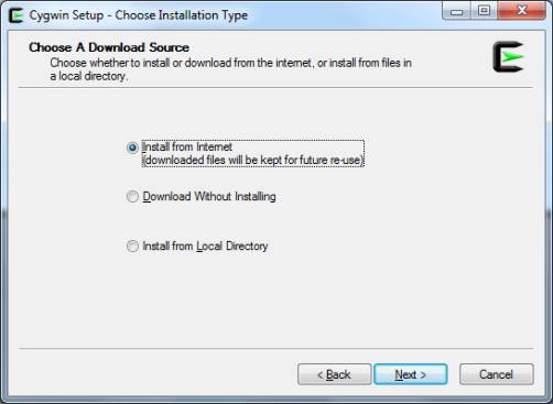 Installing NS2 on windows 7 step 2