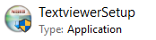 Setup file for application